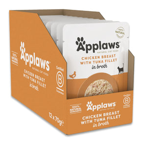Applaws Cat Wet Food Pouch Chicken with Tuna in Broth 70g Applaws