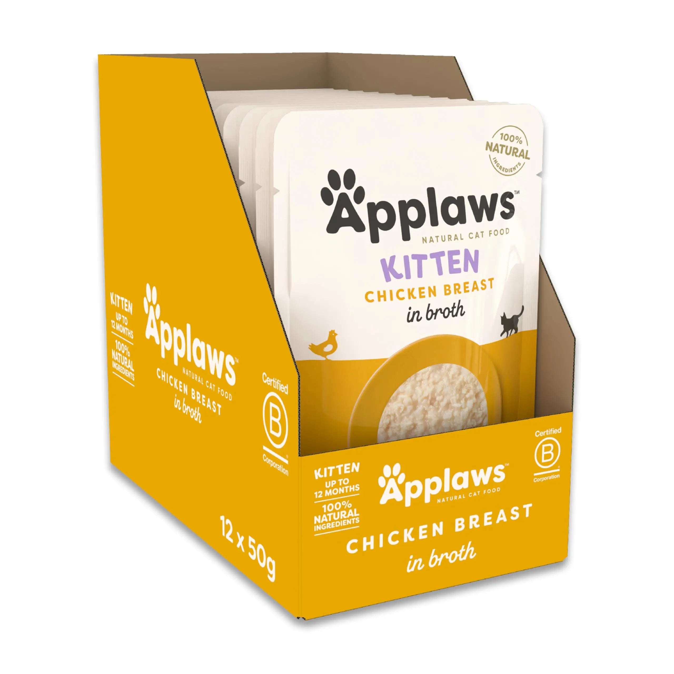 Applaws Kitten Wet Food Pouch Chicken Breast in Broth 50g Applaws
