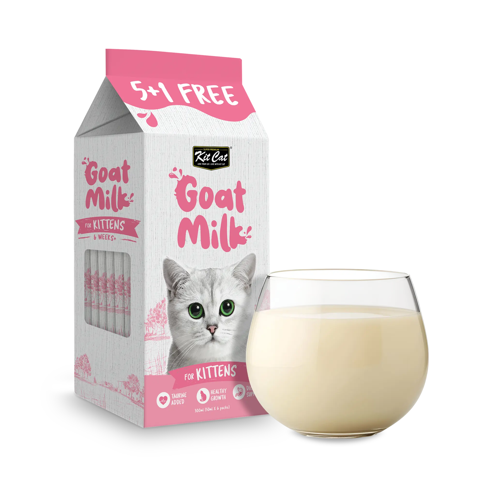 Kit Cat Kitten Goat Milk Supplement 6 x 50ml Kit Cat