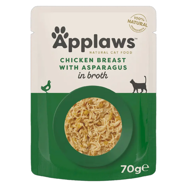 5060122491969, Applaws Cat Wet Food Chicken & Asparagus Rice Broth 70g, 1