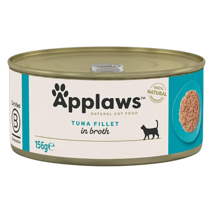 Applaws Cat Wet Food Tuna Fillet in Broth 156g Bundle – 24 × 156 g