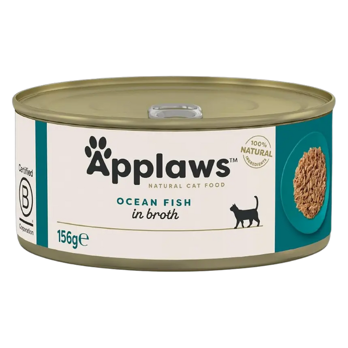 Applaws Cat Wet Food Ocean Fish in Broth 156g Bundle – 24 × 156 g