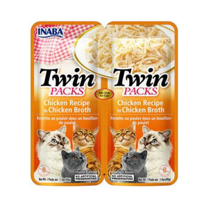 INABA Cat Wet Food Twin Packs Tuna & Chicken in Tuna Broth 2x40g INABA
