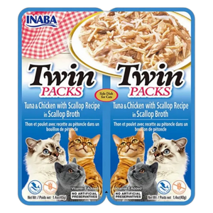 854871008579, INABA Cat Wet Food Twin Packs Tuna Chicken with Scallop in Scallop Broth 2x40g, 1