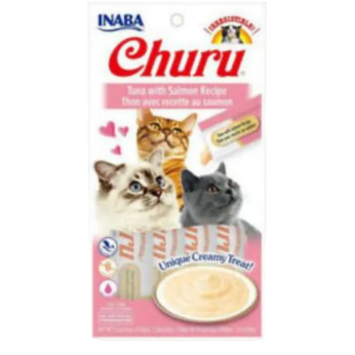 855958006662, INABA Churu Cat Liackable Treat Tuna with Salmon 4x14g, 1