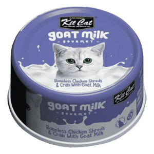 8858772602272, Kit Cat Wet Food Boneless Chicken Shreds Crab with Goat Milk 70g, 1