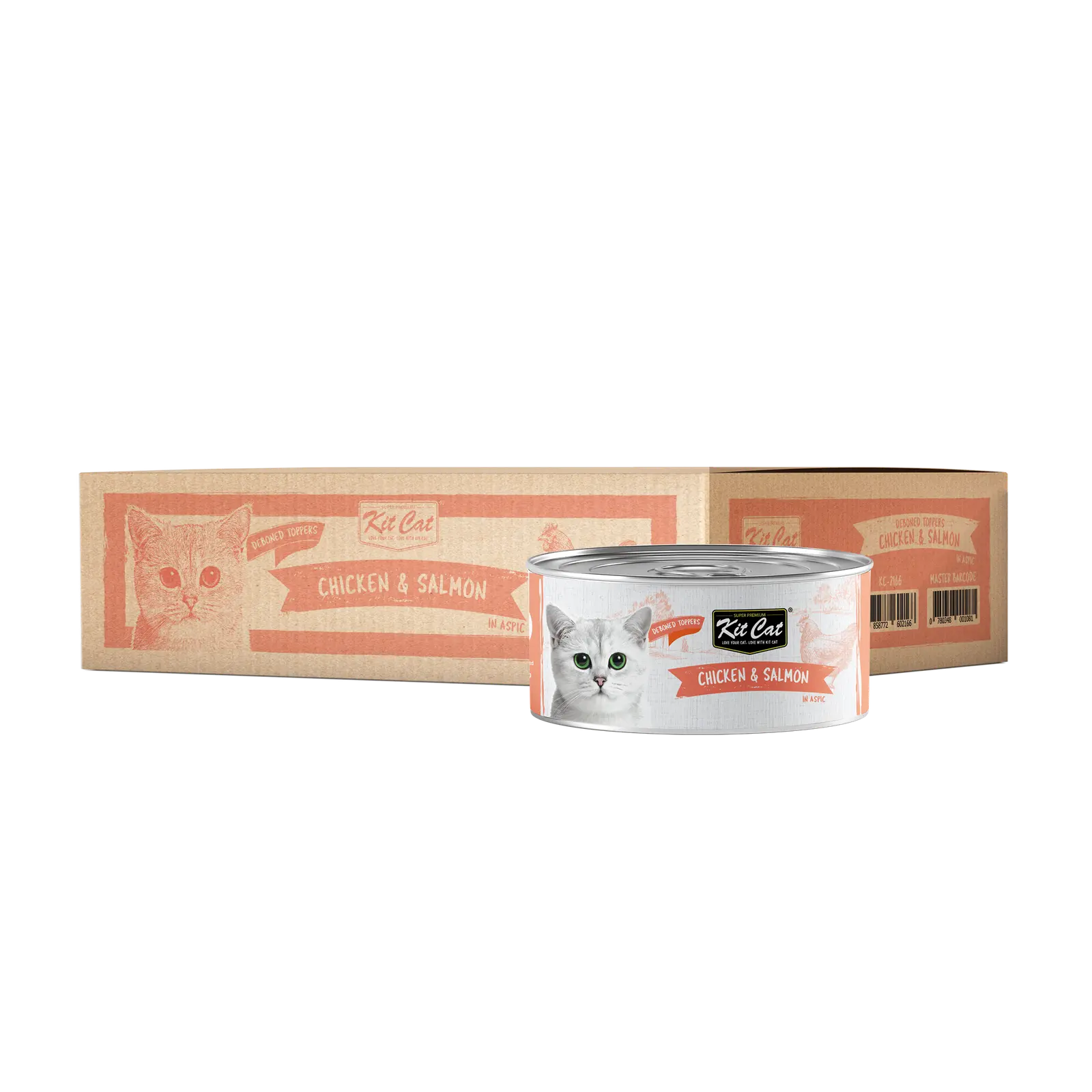 Kit Cat Deboned Wet Food Chicken Salmon Toppers 80g - Pawzi