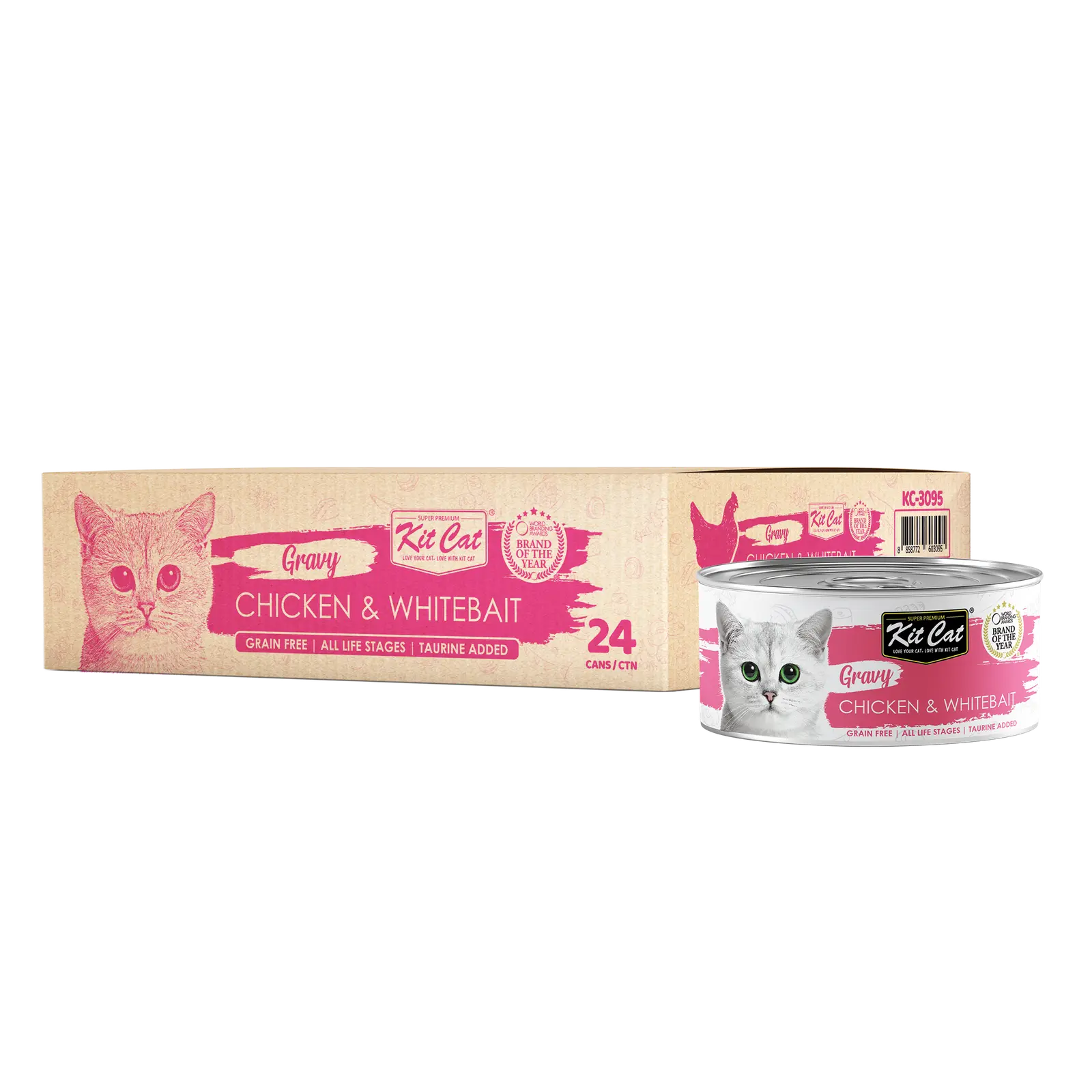 Kit Cat Gravy Wet Food Chicken Whitebait 70g Kit Cat