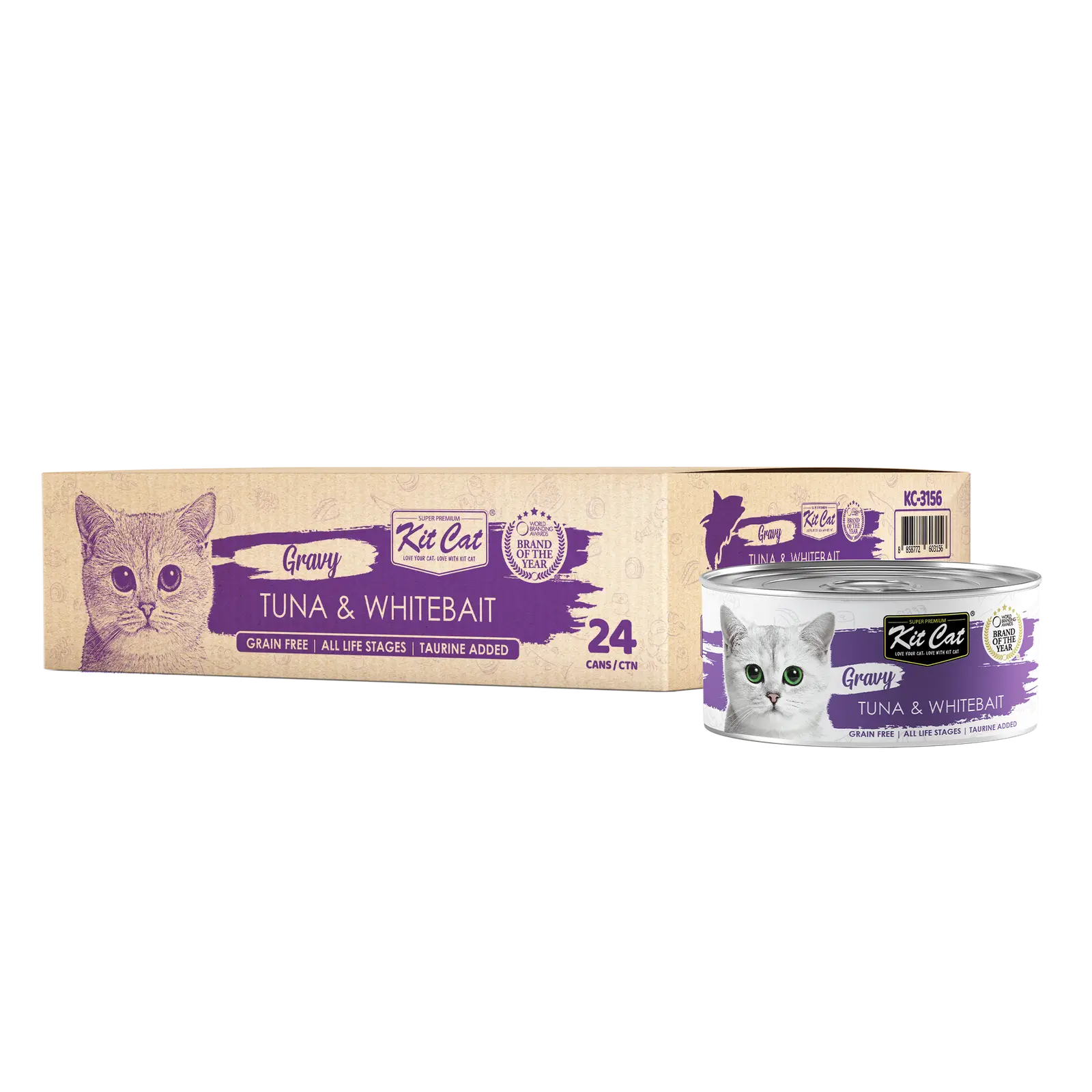Kit Cat Gravy Wet Food Tuna Whitebait 70g Kit Cat
