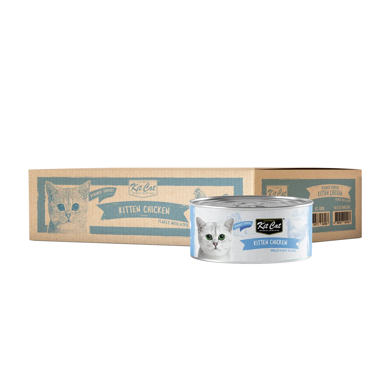 Kit Cat Kitten Wet Food Chicken with Flakes 80g Kit Cat