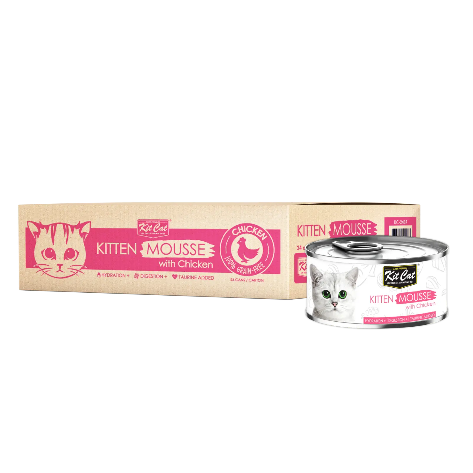 Kit Cat Kitten Wet Food Chicken Mousse 80g Kit Cat