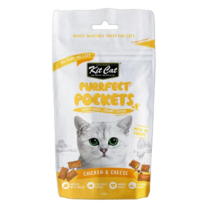 780348007618, Kit Cat Purrfect Pockets Dry Treat Chicken & Cheese 60g, 1