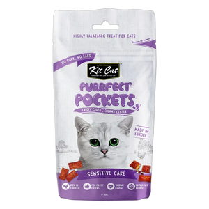 780348007649, Kit Cat Purrfect Pockets Dry Treat Sensitive Care 60g, 1