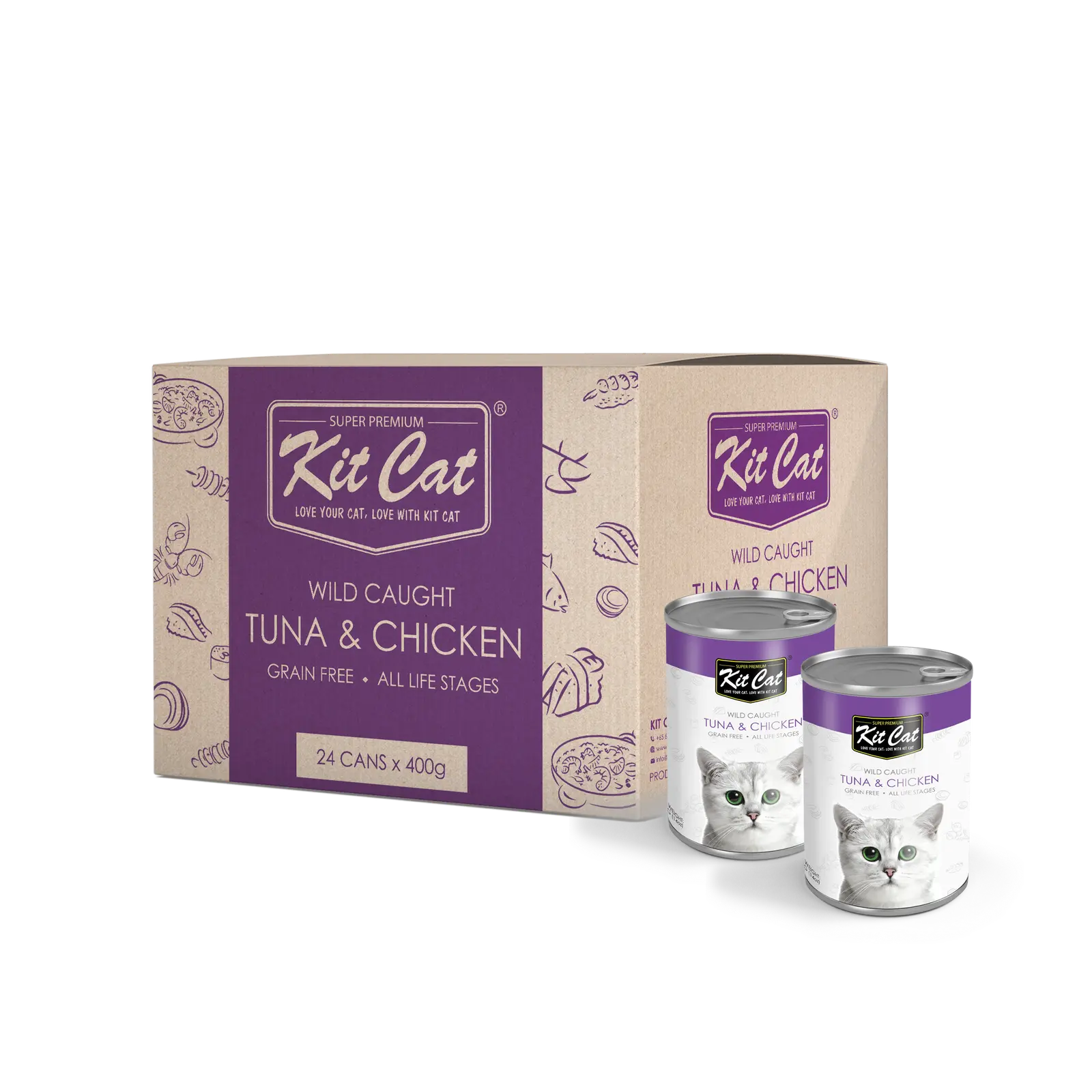 Kit Cat Wet Food Tuna & Chicken 400g Kit Cat