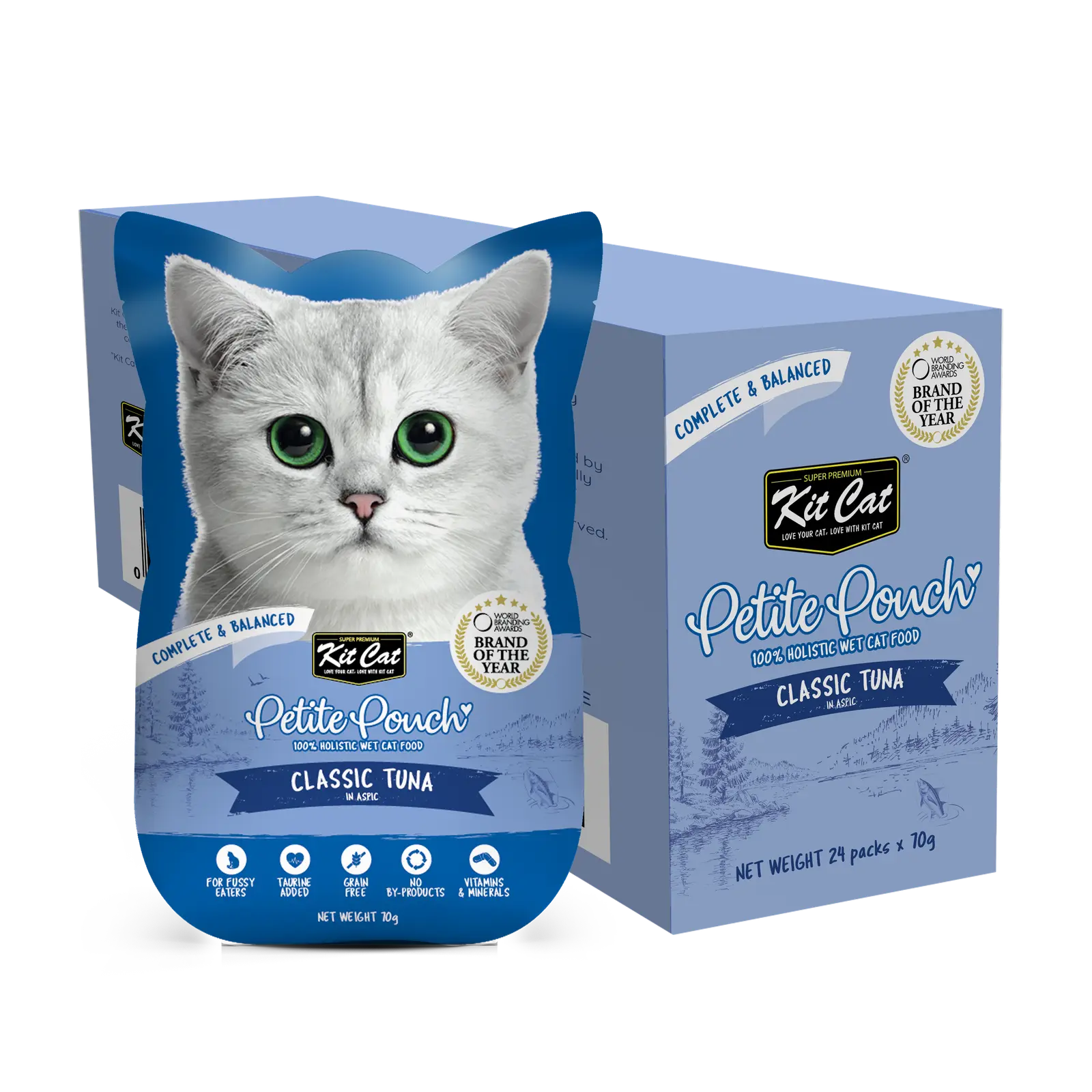 Kit Cat Complete Wet Food Petite Pouch Classic Tuna 70g Kit Cat