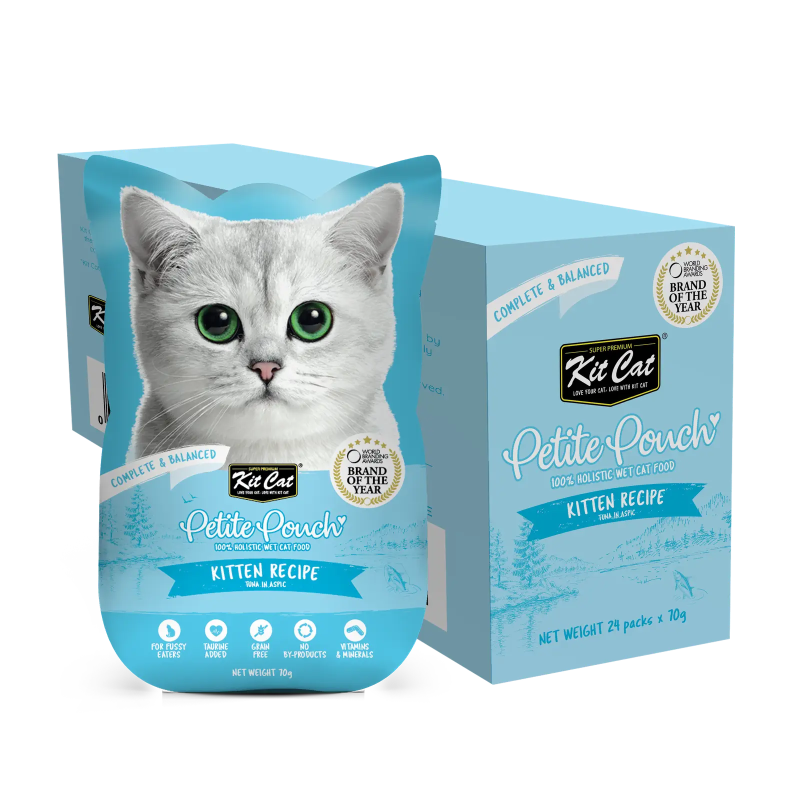 Kit Cat Kitten Complete Wet Food Petite Pouch Tuna 70g Kit Cat
