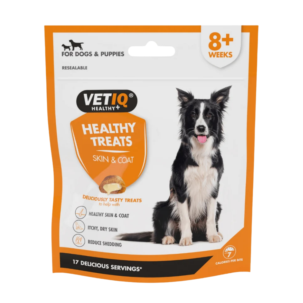 750826001216, Vet-IQ Puppy Dog Treats Skin & Coat 70g, 1
