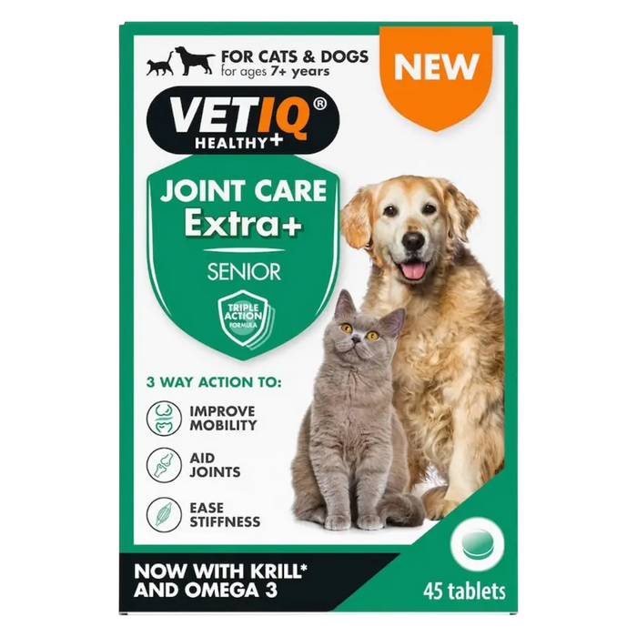 VetIQ Cat & Dog Joint Care Extra+ Senior 45 Tablets Bundle – 2 × 45 Tablets