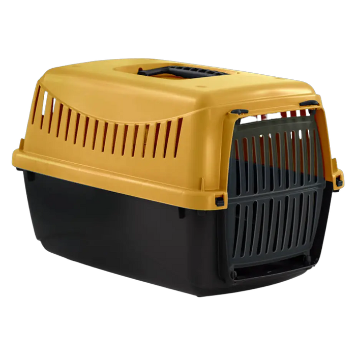 Cat Carrier Plastic MP Bergamo Gipsy XS Eco - 39x26x25cm Bundle – 4 × Brown