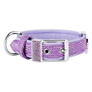 8058773275080, Dog Leather Collar Lilac MF Saint Tropez, 1