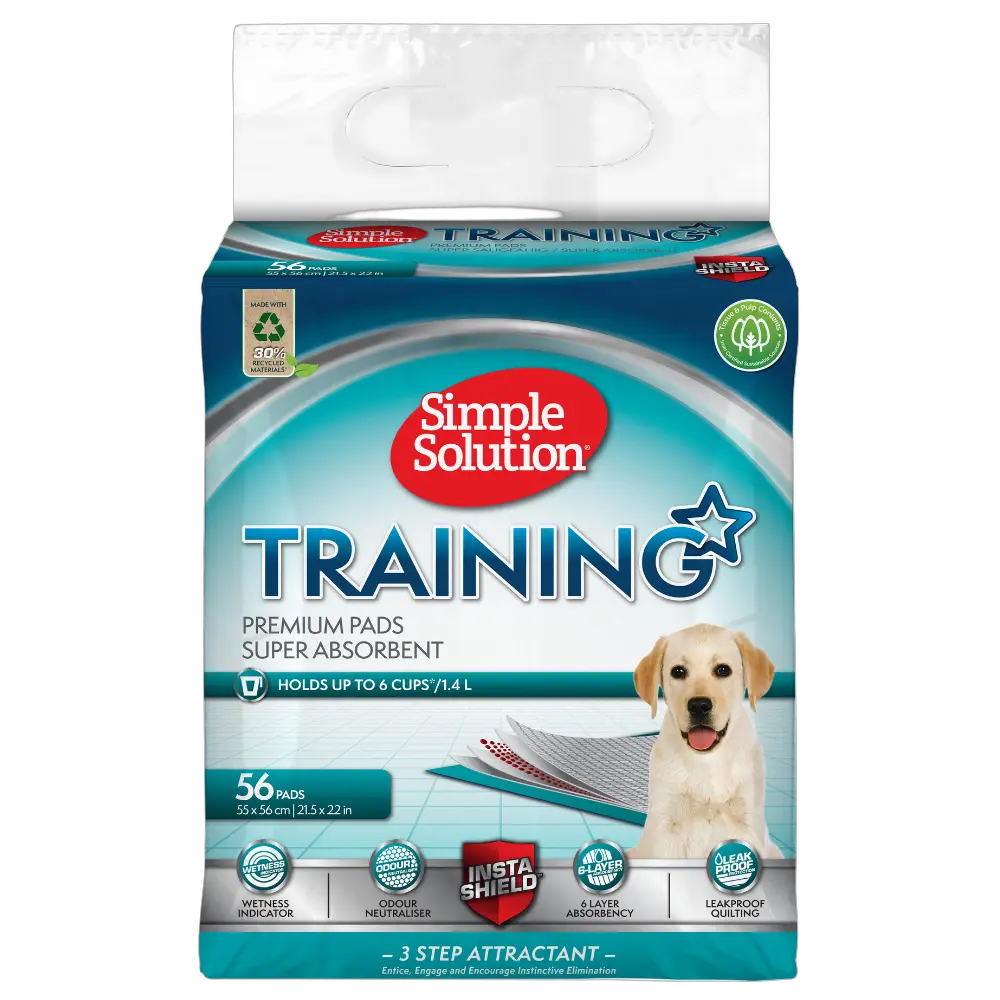 Puppy Training Pads 55x56cm Simple Solution Bundle – 2 × 56 Pieces