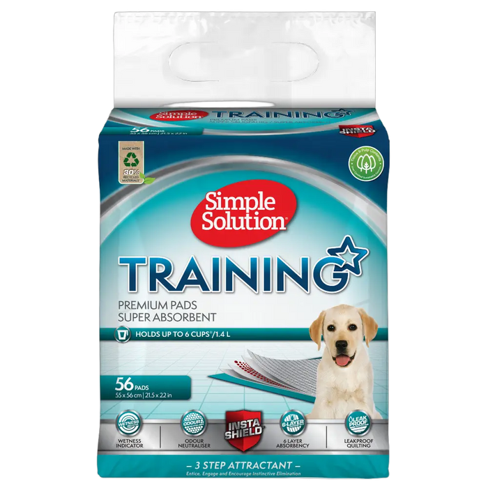 Puppy Training Pads 55x56cm Simple Solution Bundle – 2 × 56 Pieces