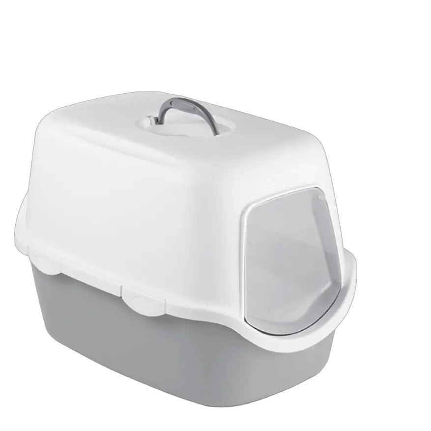 8003507986824، صندوق رمل للقطط بغطاء رمادي - ستيفان بلاست، 1