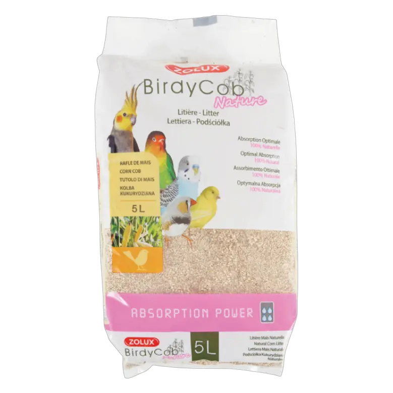 3336021463522, Birds Litter Natural Corn Cob Zolux 5L, 1