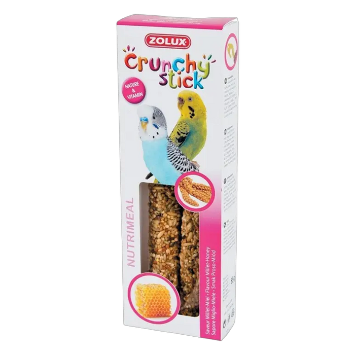 3336021371230, Bird Crunchy Stick Millet and Honey Zolux 85 g, 1