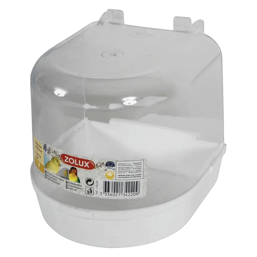 3336021342209, Bird Bath External Small White Bottom Zolux, 1