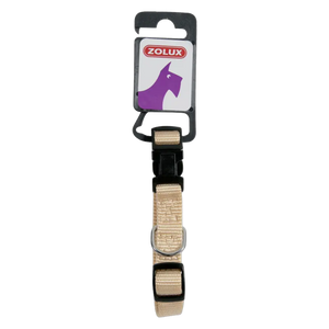 3336024620496, Dog Collar Nylon Adjustable Beige Zolux, 1