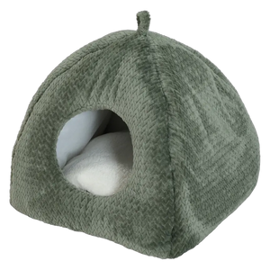 3336025802129, Cat Igloo Pet Bed Green Zolux, 1