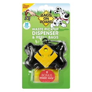 632039900022, Dog Waste Bag Dispenser Bone-Shaped Bags On Board, 1
