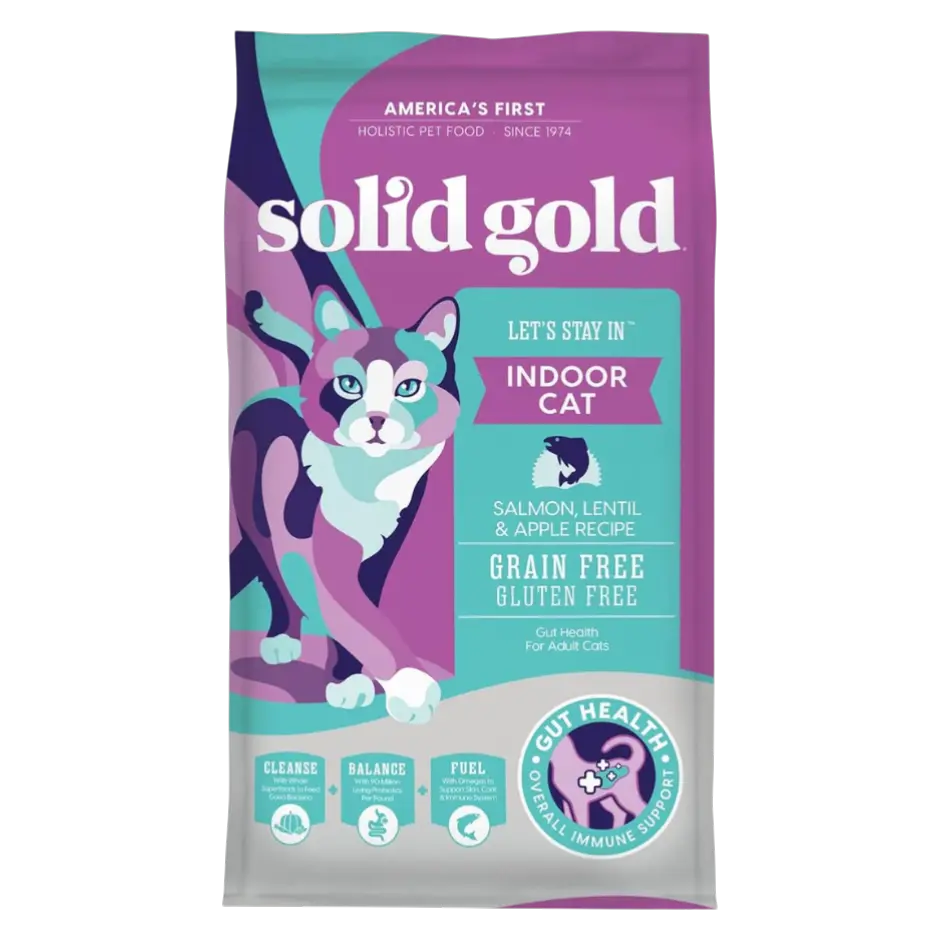 093766218062, Solid Gold Cat Dry Food Salmon Grain Free Adult Indoor 2.72Kg, 1