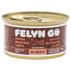 6281001157182, Felyn Go Cat Wet Food Chicken Breast with Cheese in Gravy Adult 75g, 1