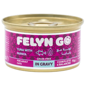 6281001157229, Felyn Go Cat Wet Food Tuna with Papaya in Gravy 75g, 1
