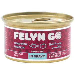 6281001157236, Felyn Go Cat Wet Food Tuna with Pumpkin in Gravy Adult 75g, 1
