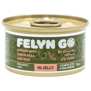 6281001157021, Felyn Go Cat Wet Food Chicken with Green Peas and Rice in Jelly 75g, 1