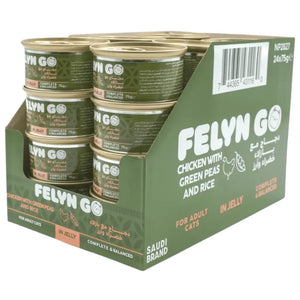 Felyn Go Cat Wet Food Chicken with Green Peas and Rice in Jelly 75g Felyn Go