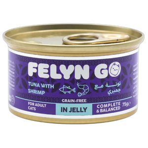 6281001157113, Felyn Go Cat Adult Wet Food Tuna with Shrimp in Jelly 75g, 1