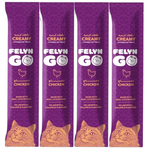 6281001157410, Felyn Go Cat Creamy Lickable Treats Chicken 4x15g, 1