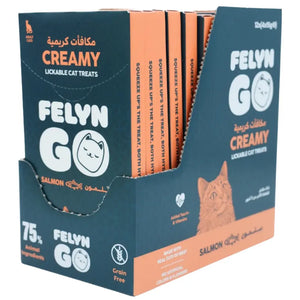 Felyn Go Cat Creamy Lickable Treats Salmon Sachet 4x15g Felyn Go