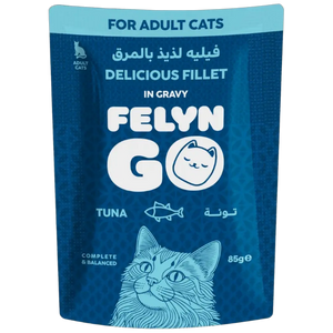 6281001157786, Felyn Go Cat Wet Food Chunks in Gravy Tuna Pouch 85g, 1