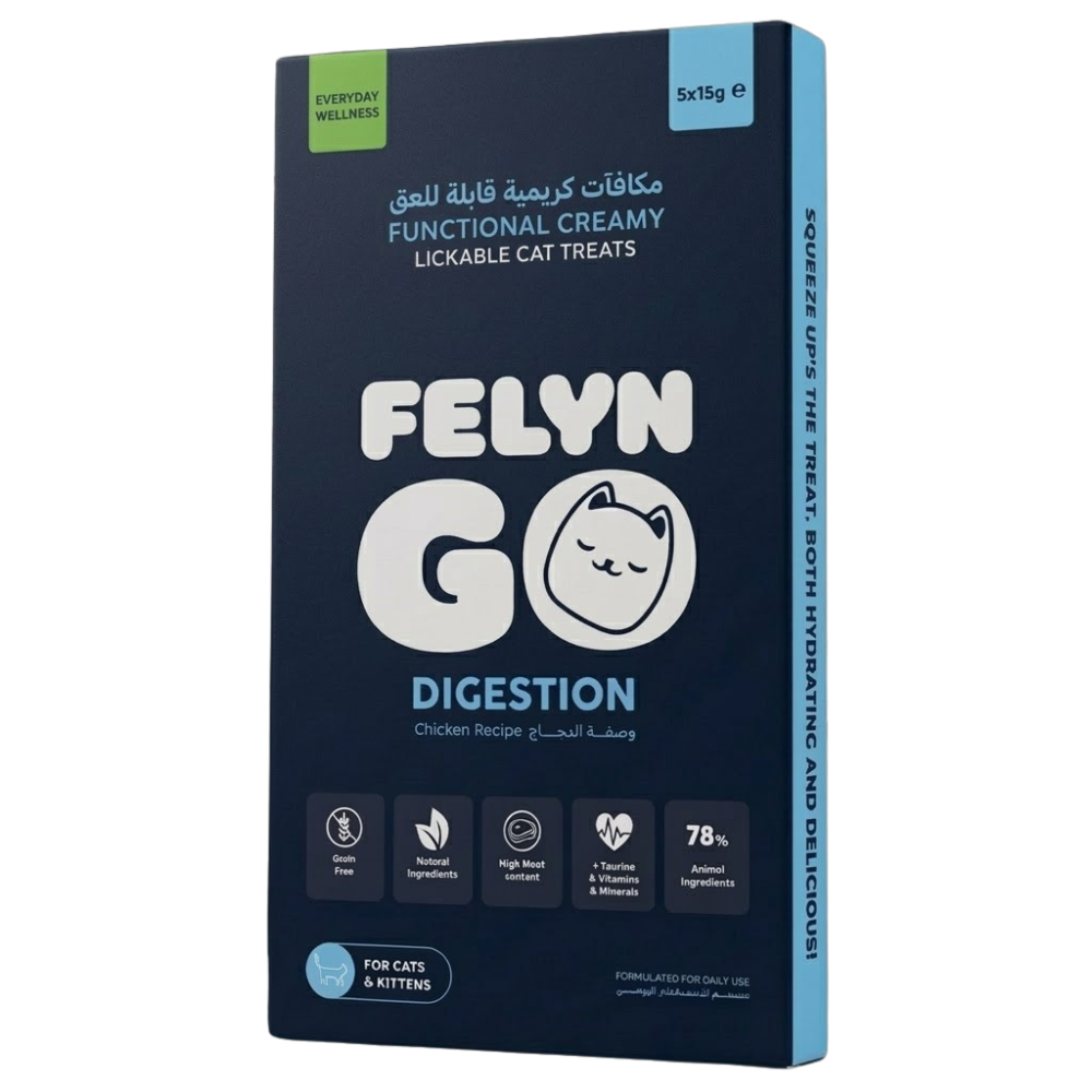 6287050383589 Felyn Go Functional Cat Creamy Treats Digestion Chicken 5x15g