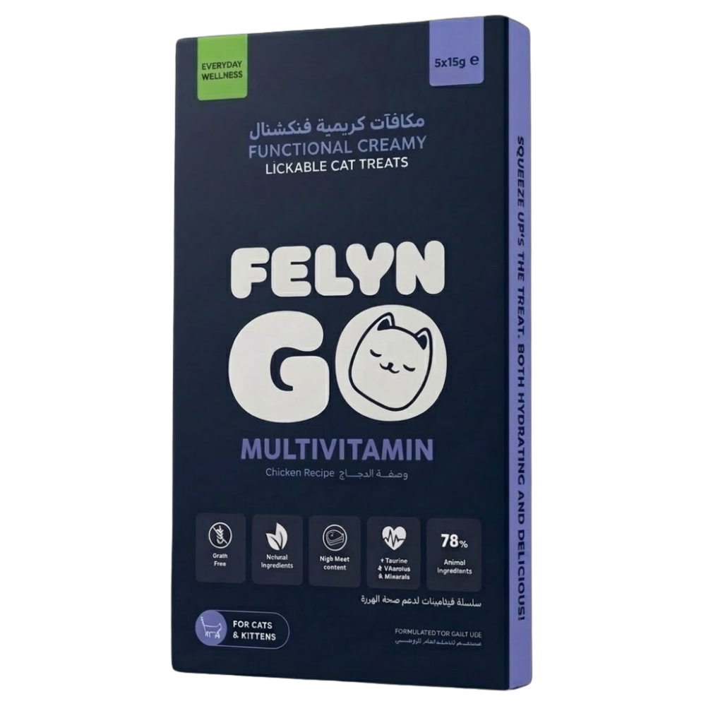 6287050383619 Felyn Go Functional Cat Creamy Treats Multivitamin Chicken 5x15g