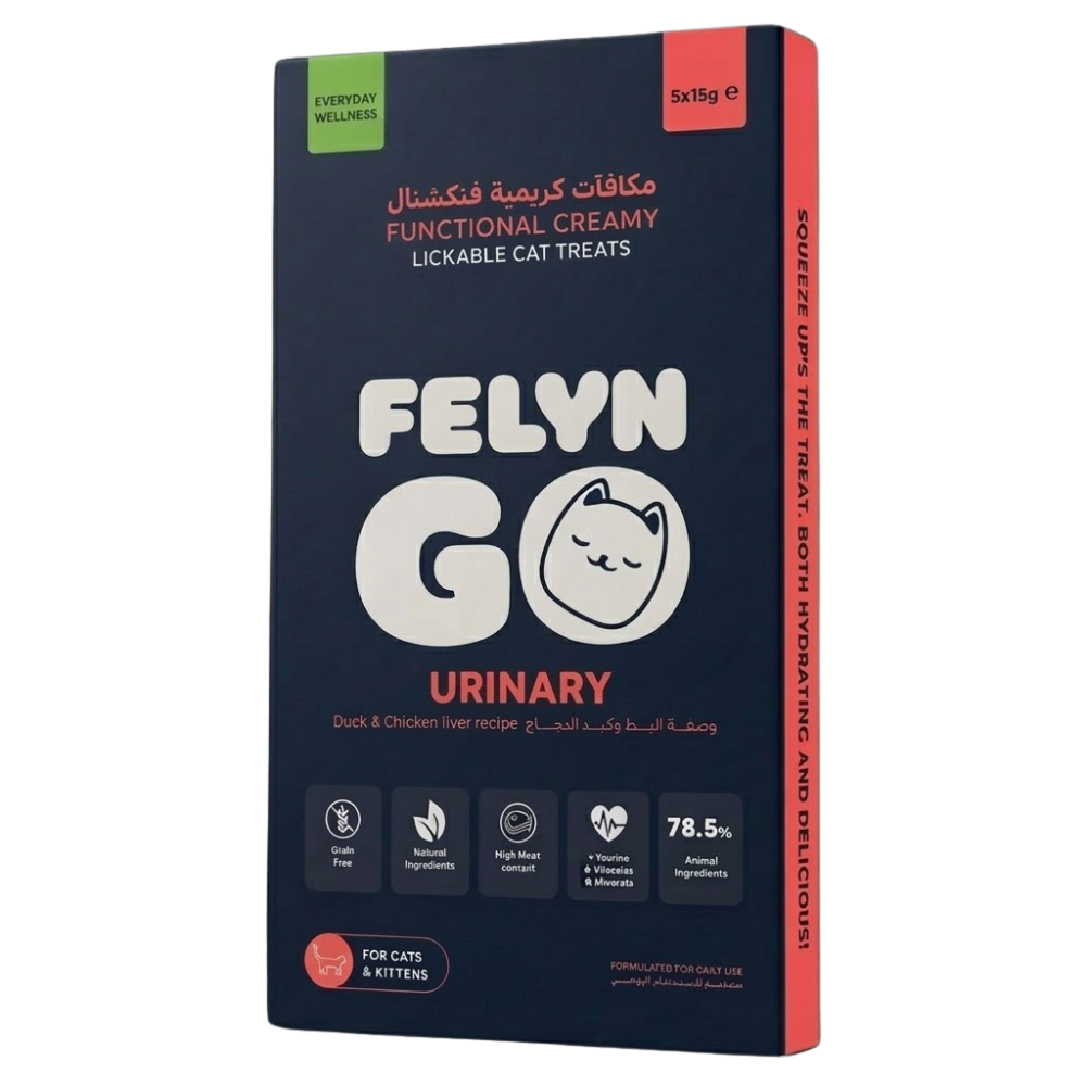 6287050383633 Felyn Go Functional Cat Creamy Treats Urinary Duck & Chicken 5x15g