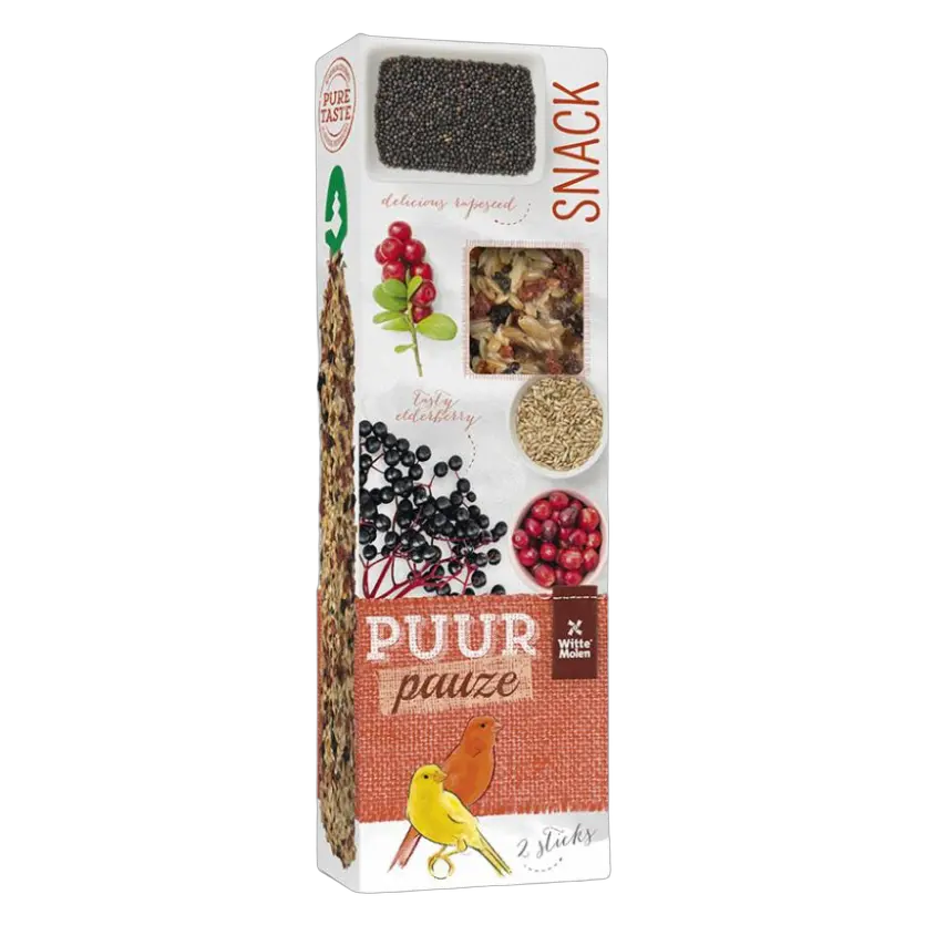 8711304695329, PUUR Birds Seed Sticks for Budgerigars with Elderberry & Cranberry 60g, 1