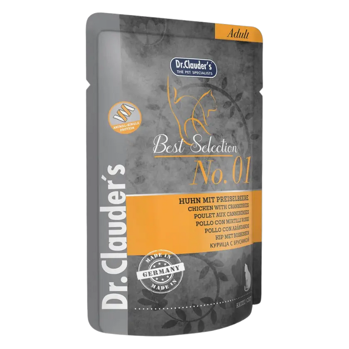 Dr. Clauder's Cat Wet Food Chicken & Cranberries 85g Bundle – 20 × 85 g