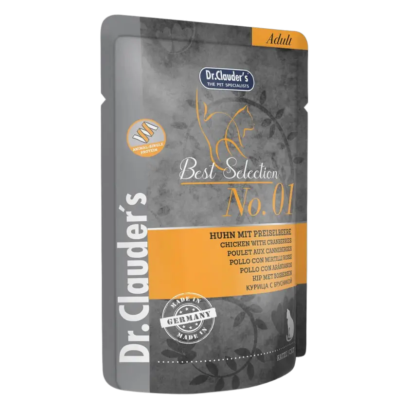 Dr. Clauder's Cat Wet Food Chicken & Cranberries 85g Bundle – 20 × 85 g