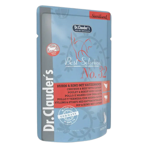 4014355260329, Dr. Clauder's Sterilised Cat Wet Food Chicken with Beef 85g, 1